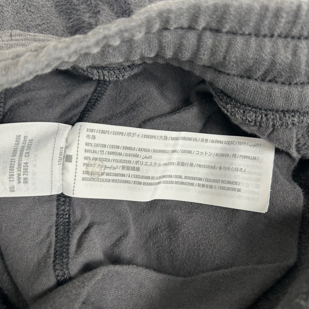Abercrombie & Fitch Joggers Mens Medium Gray Soft A&F Fleece Sweatpants - Picture 6 of 9